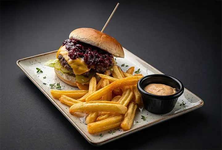 Burger με κεράσια