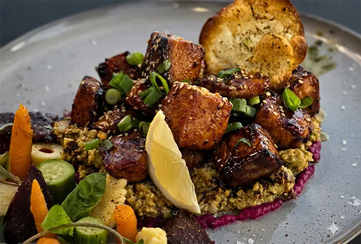 Σολομός teriyaki